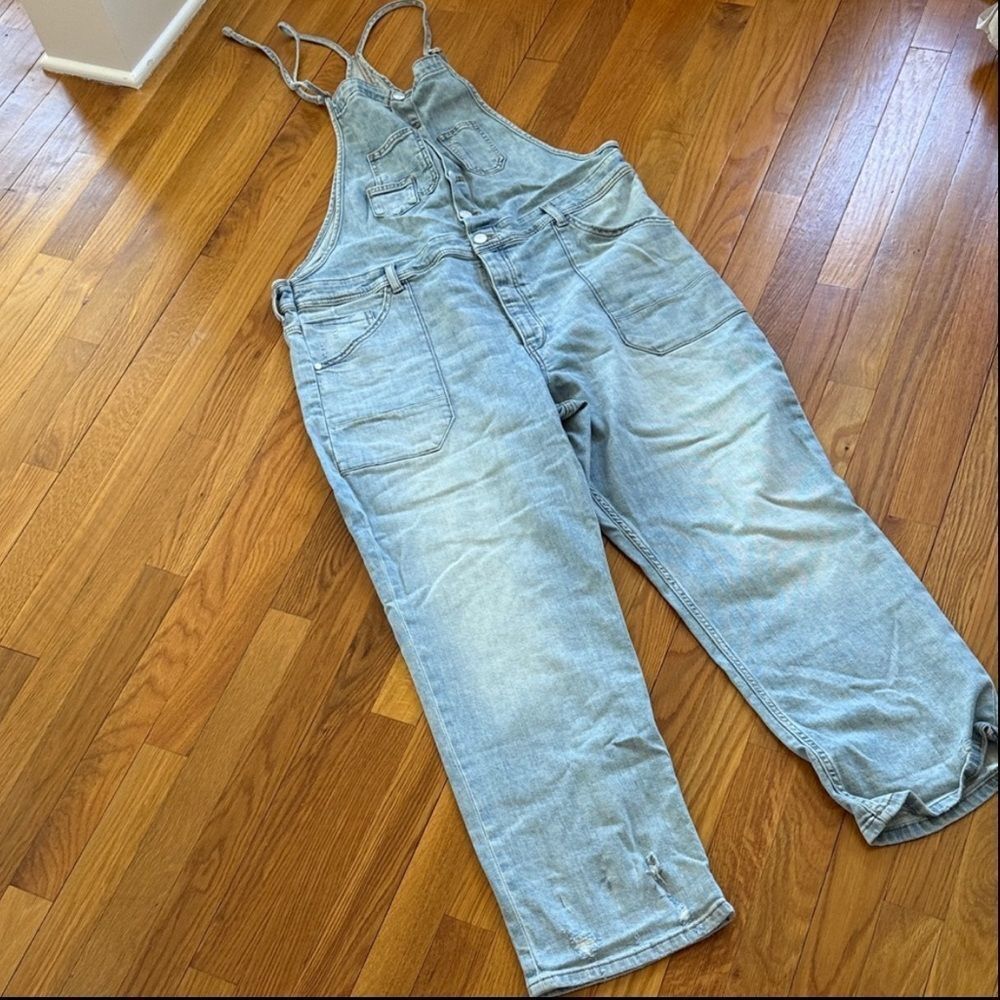 New Anthropologie Pilcro Painter Denim Overalls Size XL - Picture 4 of 7